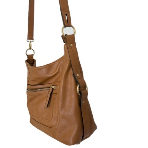 INC International Concepts Women Faux Leather Riverton Hobo Handbag - Picture 2 of 7